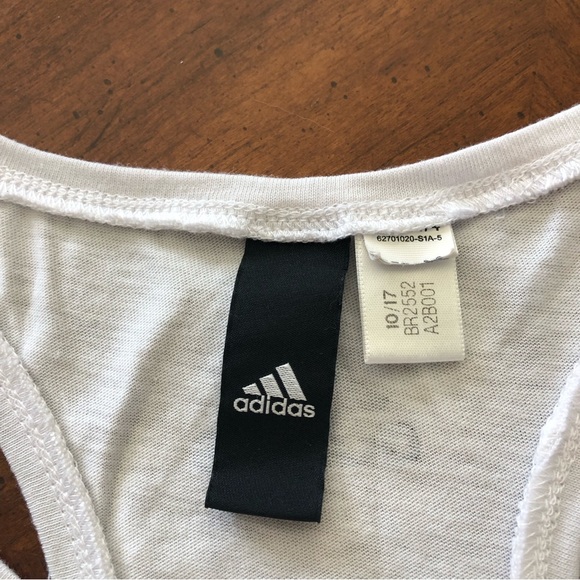 White Adidas Tank Top Size Large - Picture 5 of 6